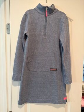 Vineyard Vines Knit Pullover Dress with Pink Trim - Sz 10/12 — 041026